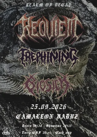 Poster for Requiem + Biosick + Trephining